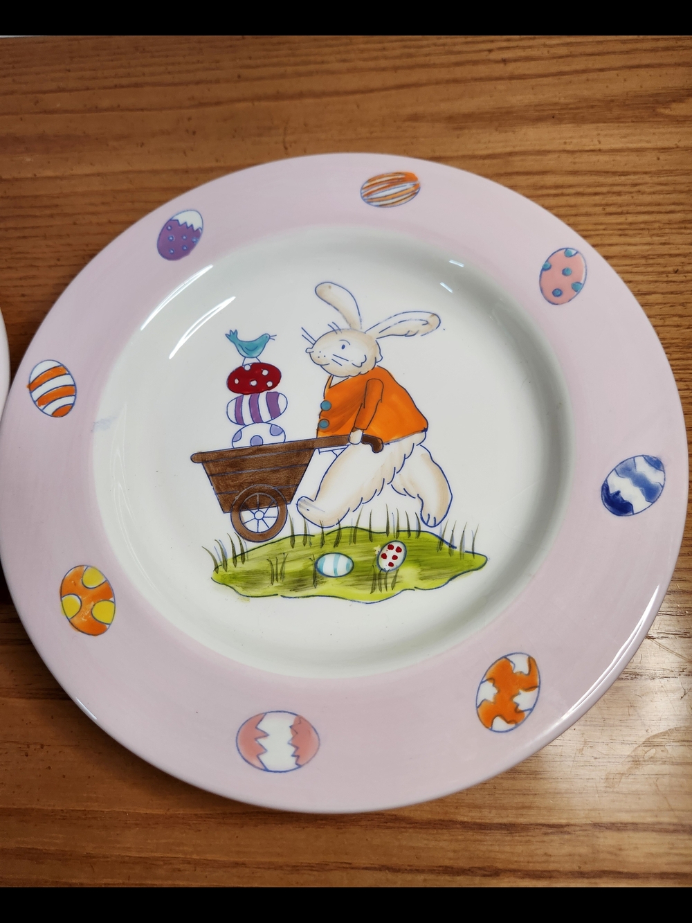 Certified International Easter Bunny salad plates set of 2  8.5".